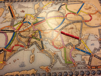 Ticket to Ride Europe board.JPG